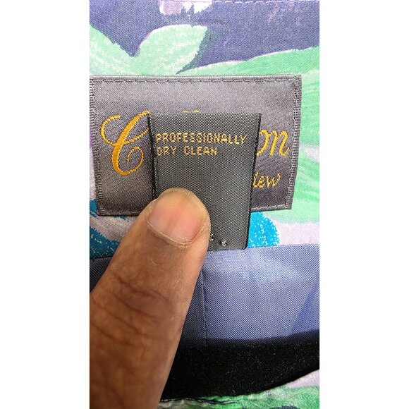 Collection Point Of View Gram core Floral Blazer Jacket Medium 100% Silk Vibrant - Picture 7 of 7